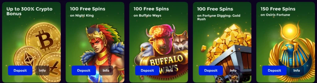 Up to 300% Crypto Bonus 100 free spins